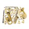 Beistle Gold Foil Musical Instruments Cutouts 17"-23 1 By 2" - 12 Pack (15 Per Package)